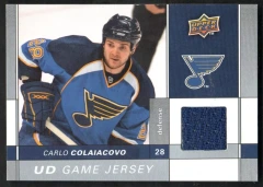 2009-10 Upper Deck UD Game Jersey Carlo Colaiacovo #GJ-CC Blues